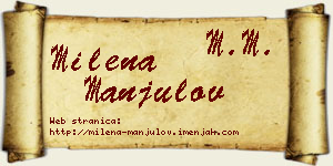 Milena Manjulov vizit kartica